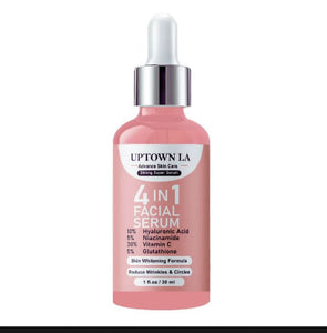 UPTOWN LA 4IN1 Super Skin Glowing Serum | 5% Niacinamide, 30% Vitamin C 10%, Vitamin E 10% & HA | 30 ml