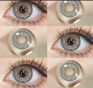 Eye contact lense eye care lense party wear lense in light grey