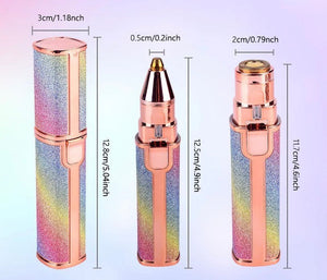 Glitter Eyebrow Trimmer, 2 In 1 Electric Eyebrow Trimmer, Makeup Painless Eyebrow Epilator, Body Shaver Razor, Portable Facial Body Hair Remover