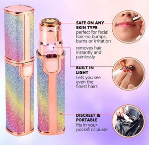 Glitter Eyebrow Trimmer, 2 In 1 Electric Eyebrow Trimmer, Makeup Painless Eyebrow Epilator, Body Shaver Razor, Portable Facial Body Hair Remover